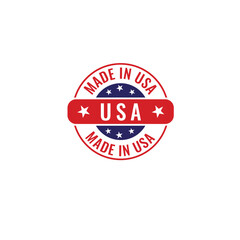 Obraz premium Made in usa stamp logo, usa stamp logo,Made in logo design 