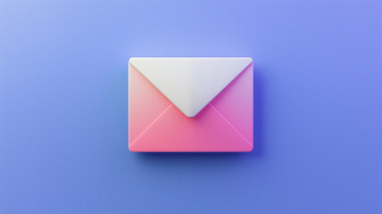 modern icon depicting envelope with gradient design, symbolizing communication and messages. This vibrant image evokes sense of connection and digital interaction