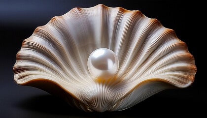 sea shell isolated on black