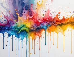 Fototapeta premium Colorful paint splash action in studio abstract artwork creative environment vibrant viewpoint