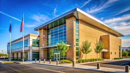 Fototapeta premium State-of-the-art Sheriff's Building: Serving and protecting.