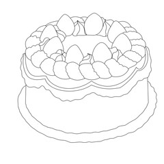 vector illustration of cake
