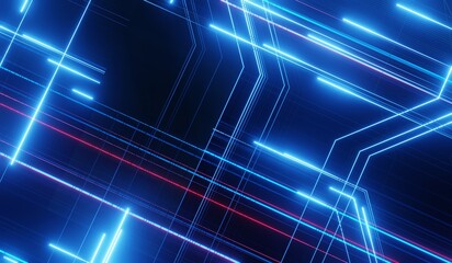 Electrical circuit background, technology background, electric current, 3d illustration