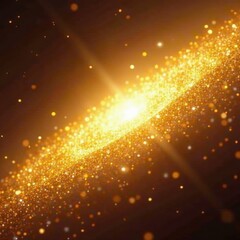 Obraz premium Golden glitter vortex, radiant shimmer effect , celebration, gold