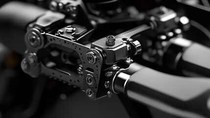 Sleek urban bike glowing in futuristic neon reflections at night image