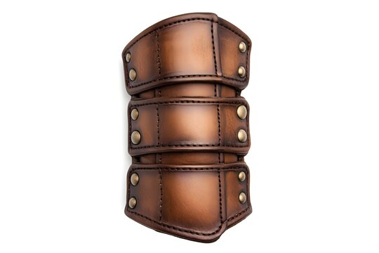 Leather Arm Guard Top View isolated on white background