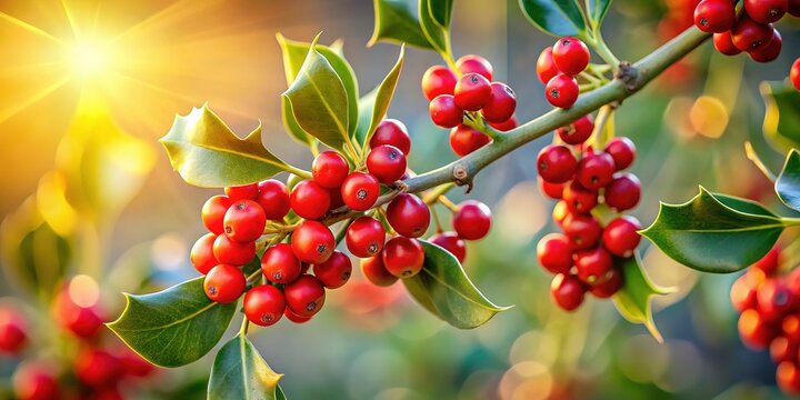 Winter holiday charm:  Branches, berries, missletoe.