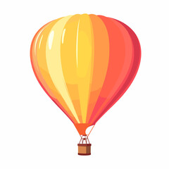 Naklejka premium Colorful hot air balloon on white background, freedom and adventure
