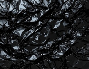 Textured black wrinkled paper background abstract design digital art studio setting close-up creative concept