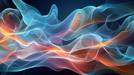 Obraz premium Abstract Swirling Waves of Light and Color A Digital Art Creation