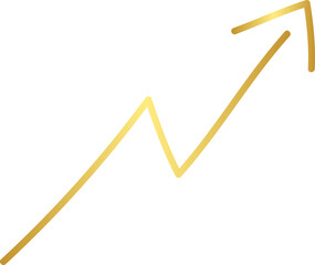 Gold Hand Drawn Arrow