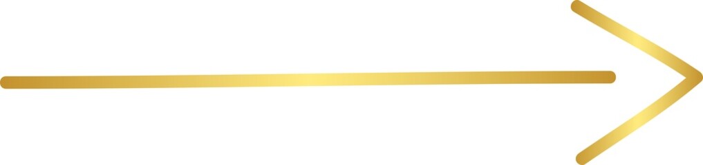 Gold Hand Drawn Arrow