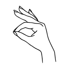OK hand gesture vector illustration