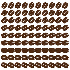Abstract Coffee Bean Pattern with Layout Variations