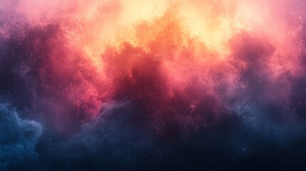 Fototapeta premium Ethereal Colorful Clouds with Stars in a Cosmic Sky Background for Art and Design Projects