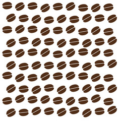 Abstract Coffee Bean Pattern with Layout Variations