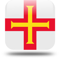 Obraz premium square 3d look flag of guemsey