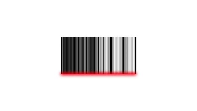 bar code being scanned with a laser beam bar code scanner, a bar code on a parcel or product being scanned with a laser Bar code scanner,of retail consumer good being sold on the market