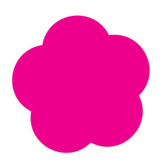 speech bubble with pink background