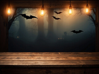 halloween night background, perfect for showcasing halloween treats, decorations, and themed beverages