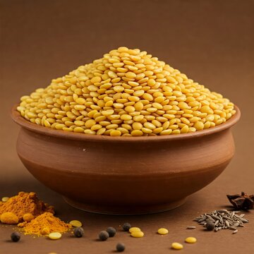 Yellow toor dal for making dal tadka, Indian pulses