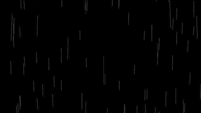 垂直に雨が降るアニメーション（透過）
