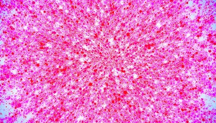 A vintage style graphic modern pattern featuring a mix of red, white, purple, and blue hues creates a colorful and eye catching background in this stock photo.