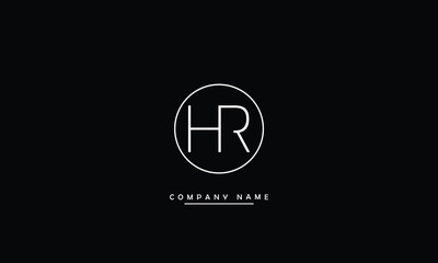 HR, RH, H, R Abstract Letters Logo Monogram