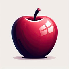 Obraz premium Artistic Glossy Apple Illustration