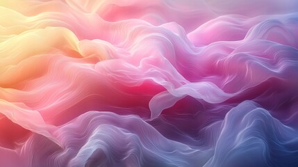 Soft Swirls of Colorful Fabric Textures Flowing in Abstract Motion with Gentle Light Reflection