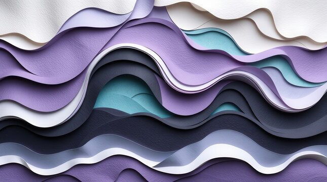 Sculpted Papier Mâché Surface with Subtle Lighting, Soft Cool Palette