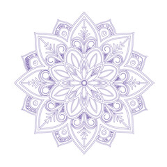 Pattern in the form of a mandala. Henna tattoo mandala. Mehndi style. Decorative pattern in oriental style. Coloring book page.