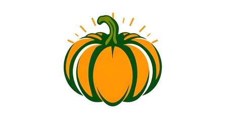 Bright Autumn Pumpkin Illustration