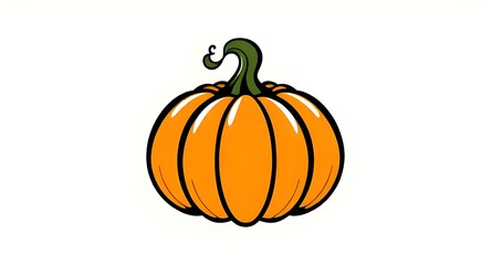Bright Autumn Pumpkin Illustration
