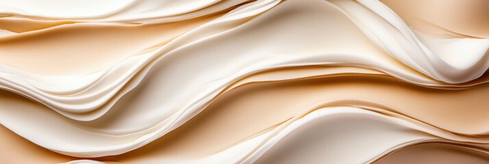 Obraz premium Minimalist geometric art in shades of mocha mousse with soft lighting and smooth forms