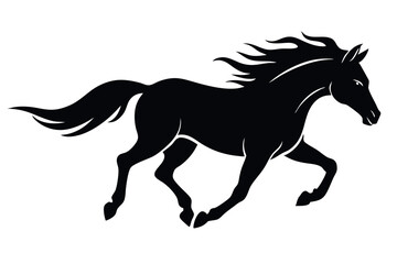 Obraz premium horse-running-speed vector illustration