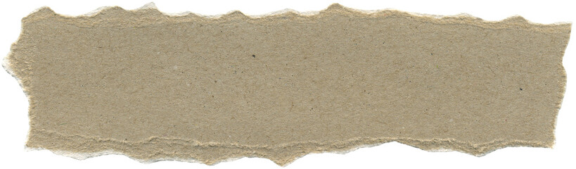 Torn cardboard scrap with uneven edges for paper craft, scrapbooking and creative work