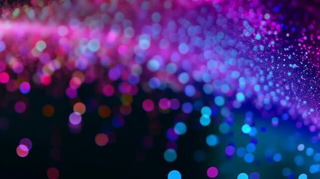  Abstract blurred background with sequins of blue, pink, gold colors. Festive background with a bokeh effect. Christmas, New Year, holiday party, Birthday, anniversary, greetings