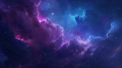Obraz premium Night sky with stars and galaxy in outer space, universe background.