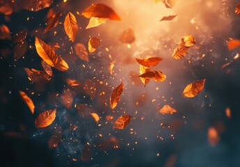 autumn fall leaves background cinematic