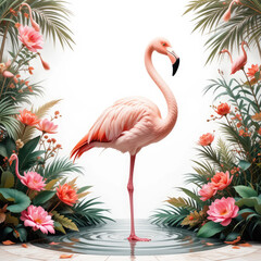 Fototapeta premium pink flamingo bird