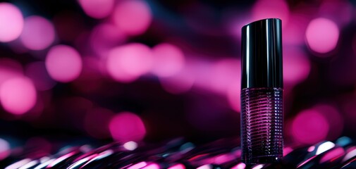 A high-tech liquid highlighter bottle standing on a glowing digital base, dynamic lighting changing to match different facial contours in a luxury cyber aesthetic