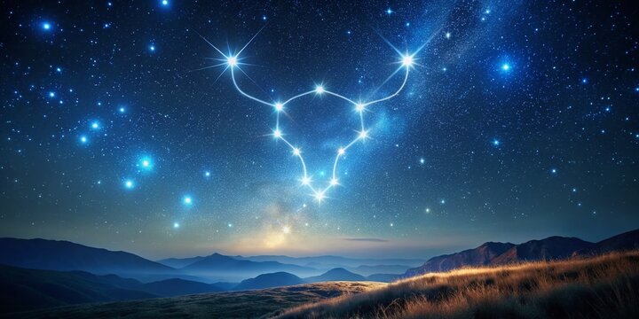 Taurus Zodiac Sign: Earth Element, Bull Symbol, Astrological Constellation, Starry Night, Deep Focus