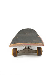Old skateboard isolated on a white background