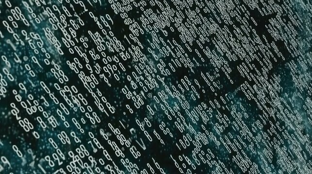 Abstract binary code digital stream