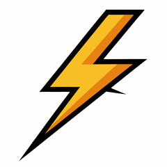 angular lightning bolt with sharp precision