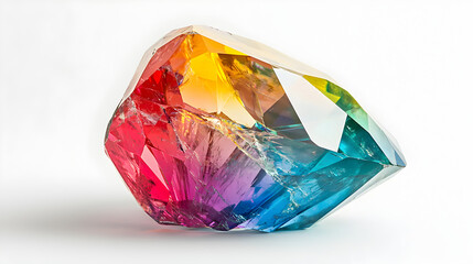 Captivating rainbow diamond isolated setting stock photo elegant display close-up view vibrant color concept