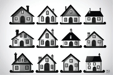 Fototapeta premium Houses icons set