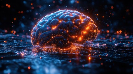 Exploring the fusion of holographic technology and artificial intelligence within a translucent digital landscape