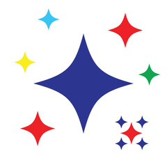 sparkle star icon. simple star icon. magic star icon. generate or ai icon. sparkle and ai icon for app, ui, logo and website. vector illustration on transparent background